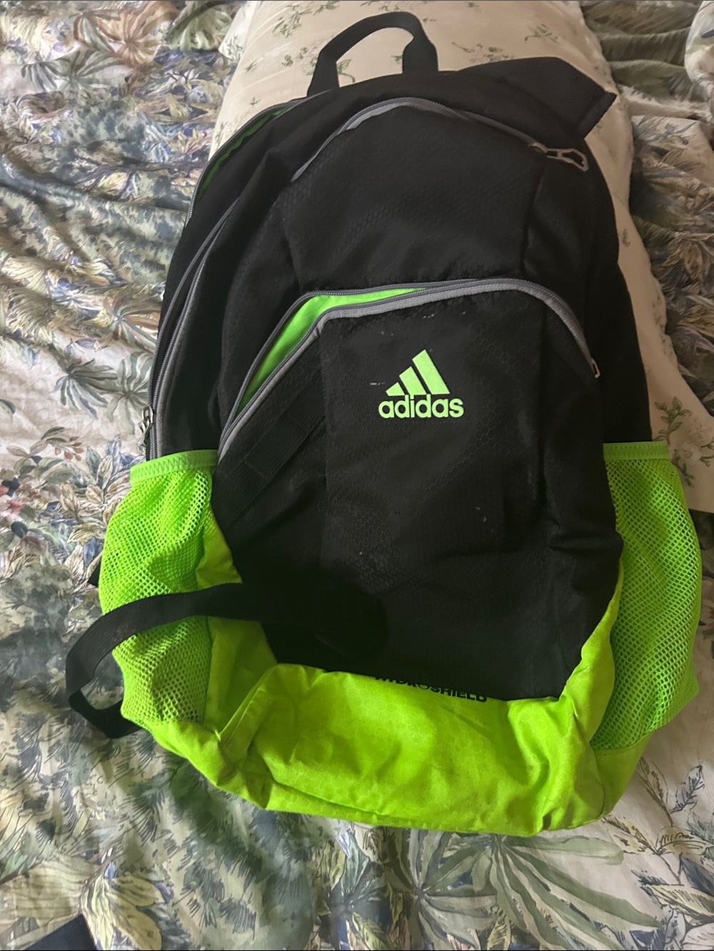 Adidas Menβs Black & Neon Green Backpack